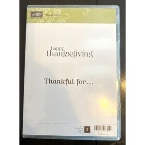 Stampin Up! Thankful For Rubber Stamp Set 120795 Thanksgiving